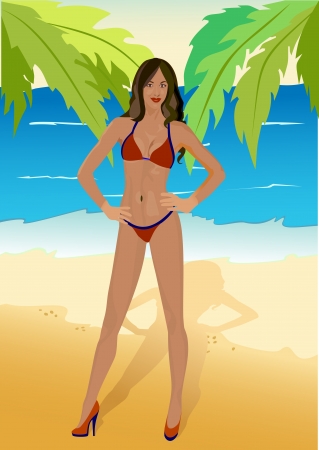 woman in bikiniのイラスト素材