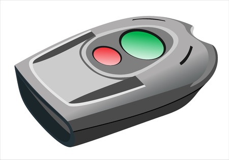 electronic car key isolated on a white backgroundのイラスト素材