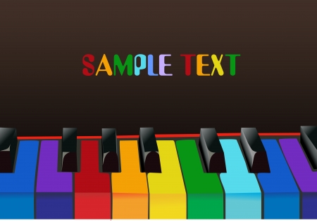 Multicolored piano keysのイラスト素材