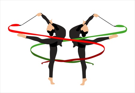 Illustration of rhythmic gymnastic girlのイラスト素材