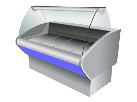 refrigerator on white backgroundのイラスト素材