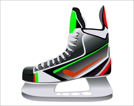 hockey skates isolated on white backgroundのイラスト素材