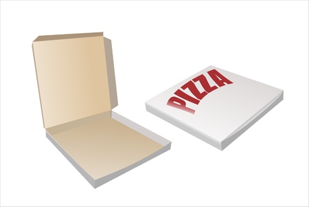 Flat box with lid and lock pizzaのイラスト素材