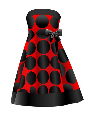 elegant dress isolated on white backgroundのイラスト素材