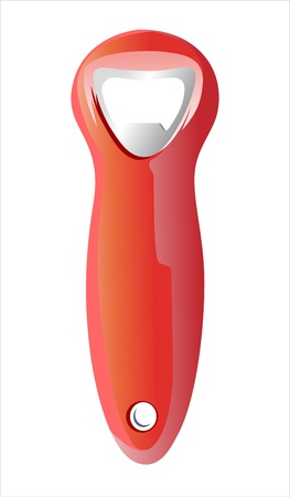 Opener for bottles isolated whiteのイラスト素材