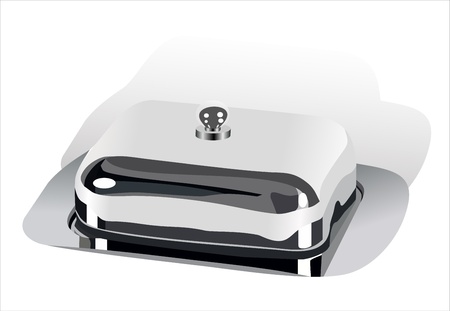 butterdish over whiteのイラスト素材
