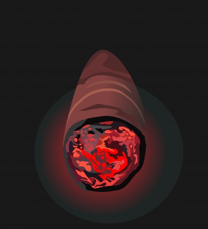 cigar with smoke over black, limited depth of fieldのイラスト素材