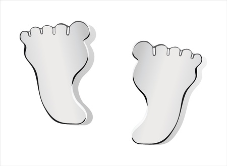 Footprints - design elements.のイラスト素材