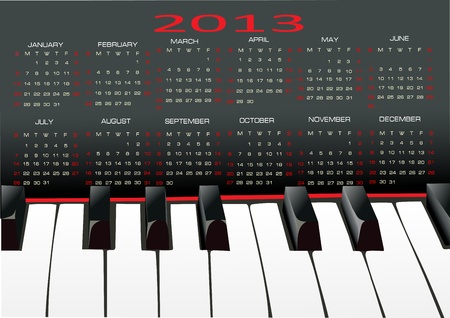 Vector calendar for 2013のイラスト素材