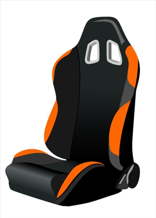 A child s car seat isolated on a white backgroundのイラスト素材