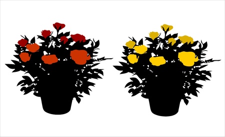 Flower  silhouette のイラスト素材