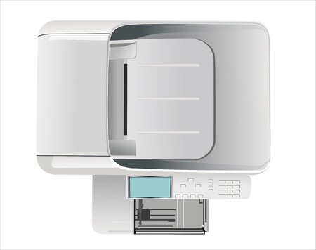 isolated printerのイラスト素材