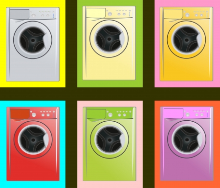  washing machine のイラスト素材