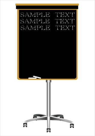 Isolated Wooden Black boardのイラスト素材