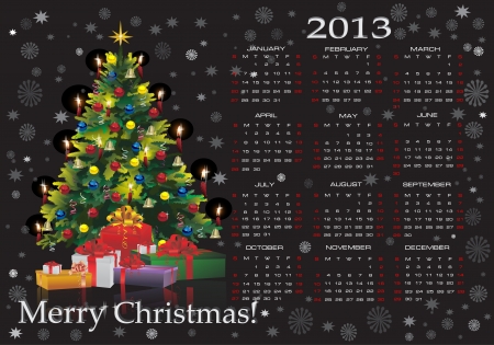 Christmas calendar 2013のイラスト素材