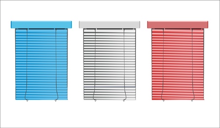 vector colored blinds isolated on whiteのイラスト素材