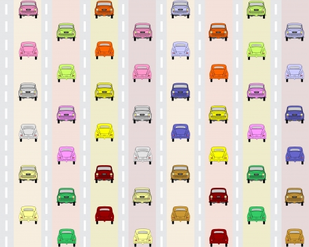 Children s wallpaper with animated machines  Illustration  Seamlessのイラスト素材