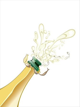 Close-up of champagne explosionのイラスト素材