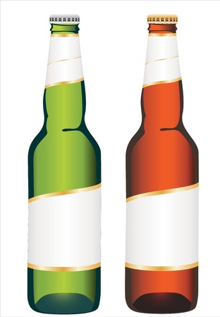 Bottle beer on white background.のイラスト素材