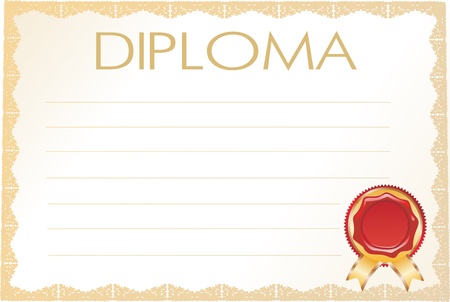 Diploma Frame templateのイラスト素材