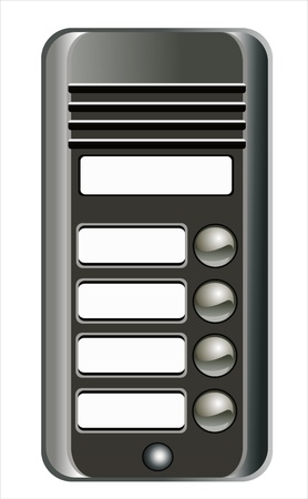 Intercom doorbell panelのイラスト素材