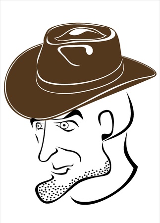 Retro Cowboyのイラスト素材