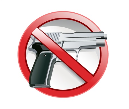 vector no gun markのイラスト素材