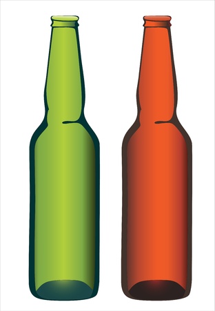 Bottle beer on white background.のイラスト素材
