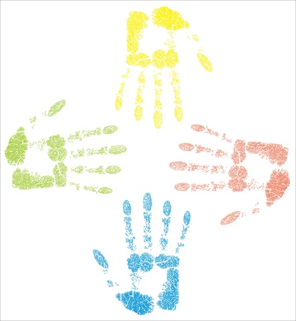 hand printsのイラスト素材