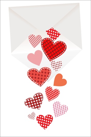 Heart in envelopeのイラスト素材