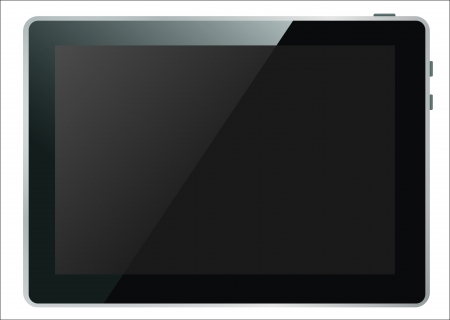 Realistic tablet pc computer isolated on white background  のイラスト素材