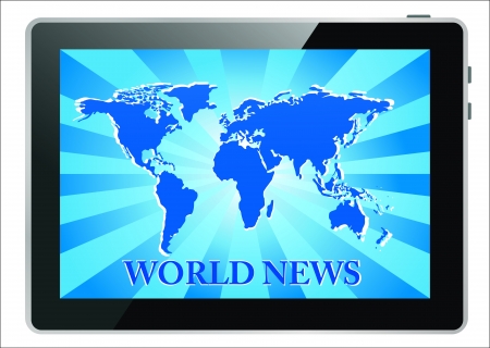 News on generic Tablet PC  Vector illustrationのイラスト素材