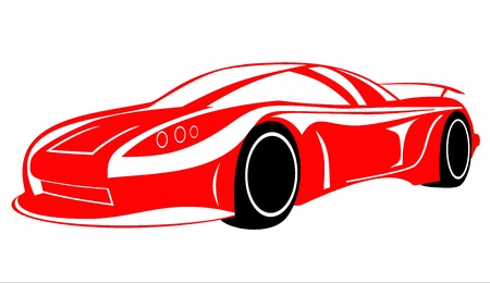 Car silhouette on a white backgroundのイラスト素材