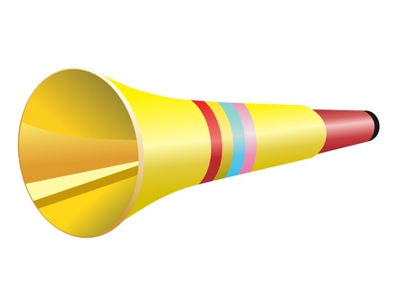 colorful children s flute on a white backgroundのイラスト素材