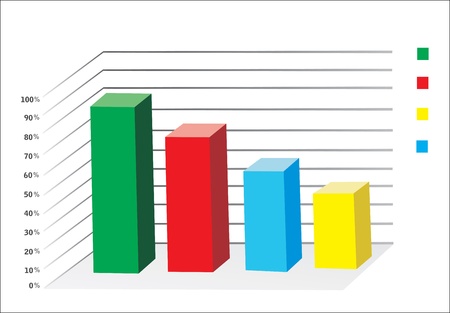 3D Business chartsのイラスト素材