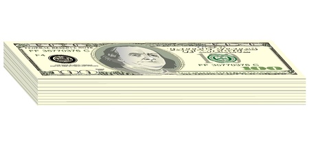 stack of hundred dollar bills