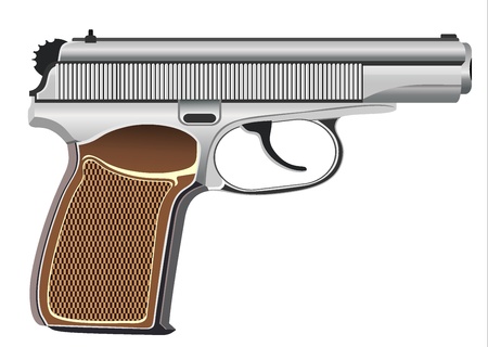 army pistol isolated on a white backgroundのイラスト素材