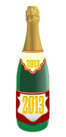Bottle of champagneのイラスト素材