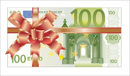 100 euro giftのイラスト素材