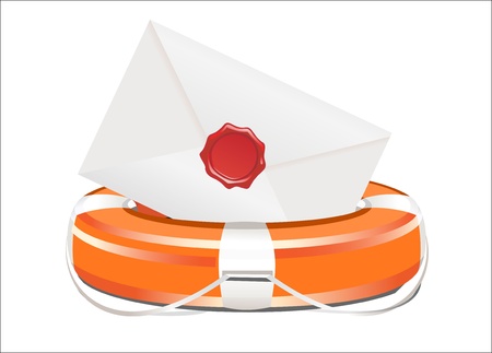letter Lifebuoy isolated on a white backgroundのイラスト素材