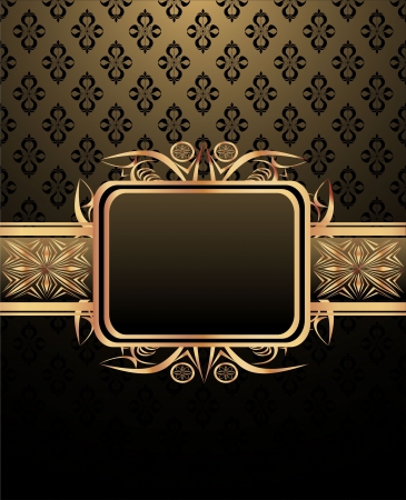 Vintage seamless wallpaper with a ribbon and frame のイラスト素材