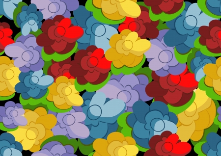 Beautiful floral vintage seamless wallpaperのイラスト素材