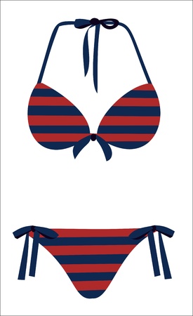 Woman swimming suit isolated on whiteのイラスト素材