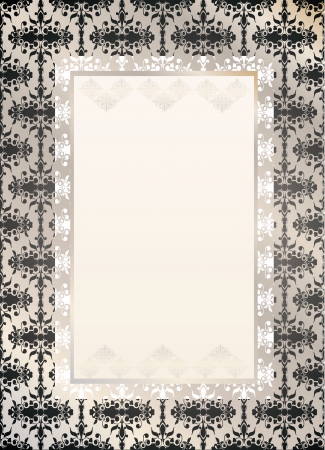 Vintage seamless wallpaper with frame のイラスト素材