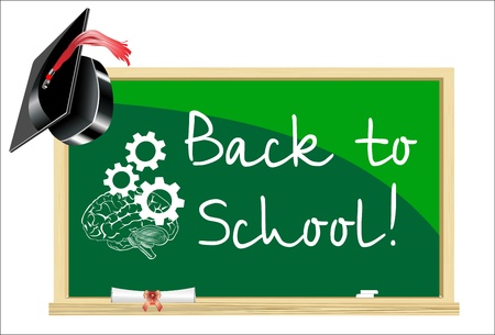 Blackboard  Back to school  のイラスト素材