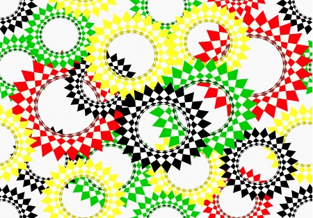 colored circles seamless patternのイラスト素材
