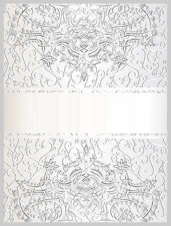 Vintage seamless wallpaper with a ribbon in pastel colors のイラスト素材