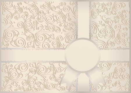 Vintage seamless wallpaper with a ribbon in pastel colors のイラスト素材