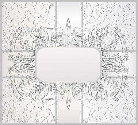Vintage seamless wallpaper with a ribbon in pastel colors のイラスト素材