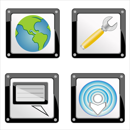 internet set のイラスト素材